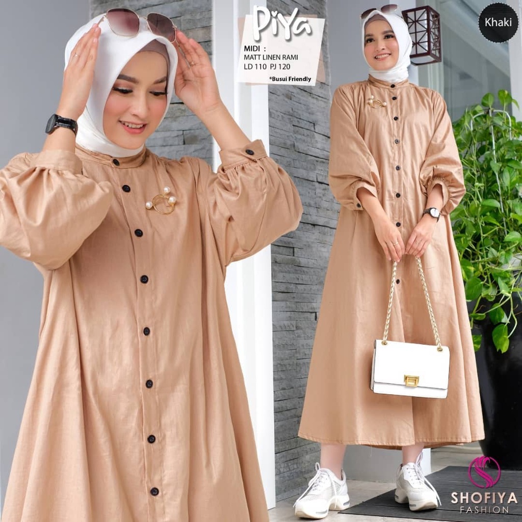 Gamis Remaja Kekinian Korean Style Long Dress Jumbo Baju Polos Wanita Pakaian Busui Mini Dress Muslim Piya Midi Dress