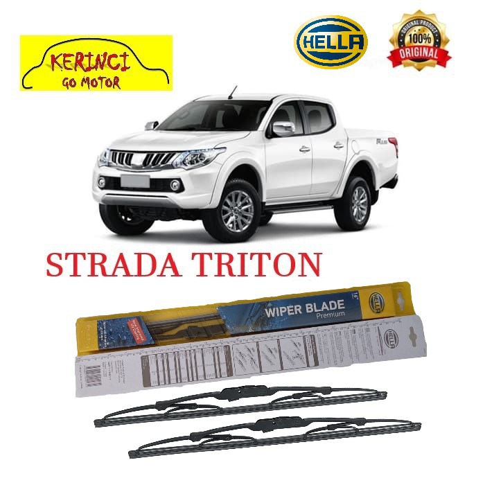 WIPER STRADA TRITON HELLA PREMIUM 21&quot; &amp; 19&quot; SEPASANG WIPER HELLA