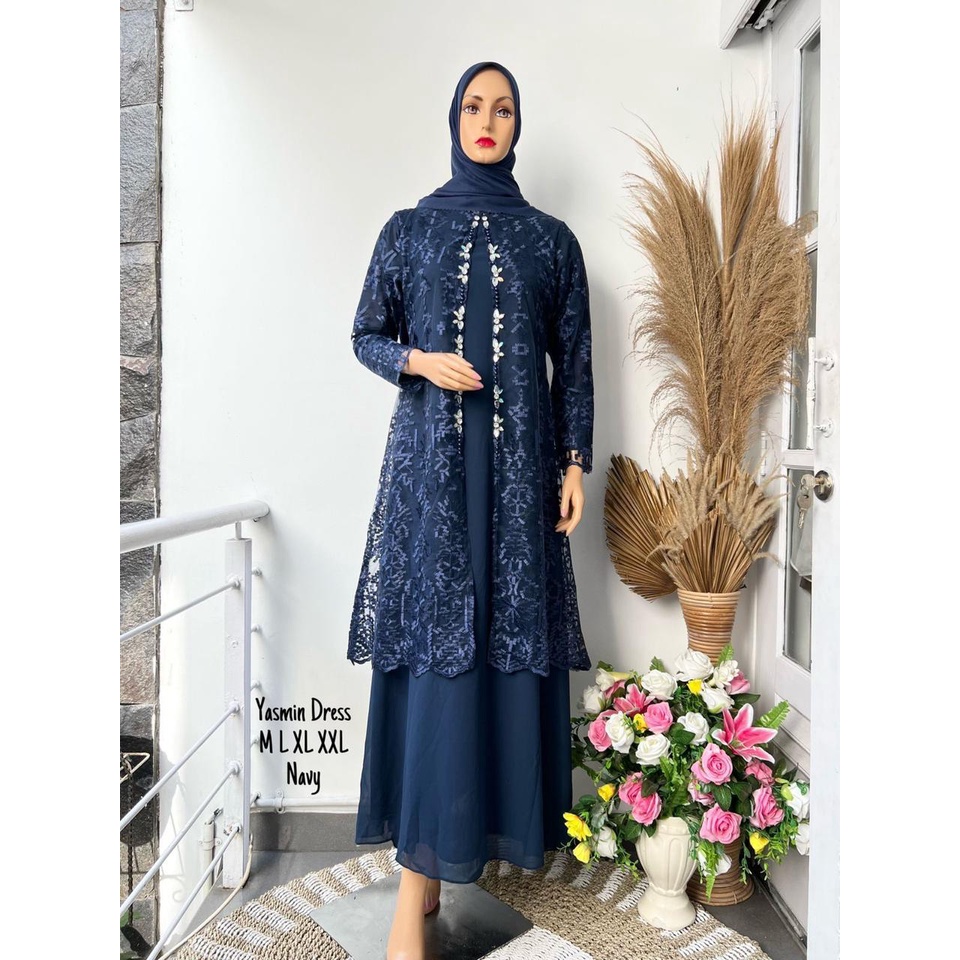 Gamis Yasmin Payet Premium || Gamis Wisuda Remaja Terbaru || [COD] Bayar di Tempat || Gamis Seragam Pesta Terbaru 2022 || Premium Sangat Product || Terlariss Gamis Pesta