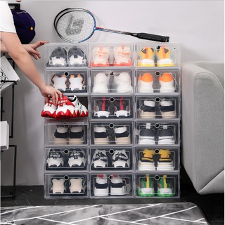 Shoe Box Xl Tempat Sepatu Kotak Sepatu Transparan Sneakers Kotak Sepatu Lipat Tempat Penyimpanan Shopee Indonesia