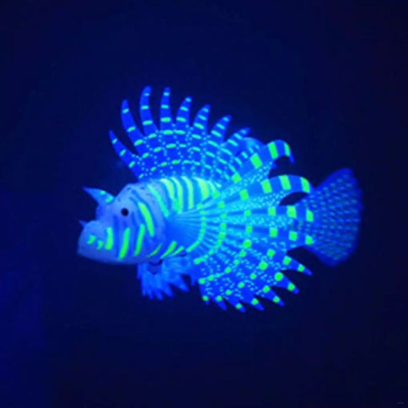 Hiasan Aquarium Jelli Lionfish - ikan Lion fish silikon - ikan silikon hias