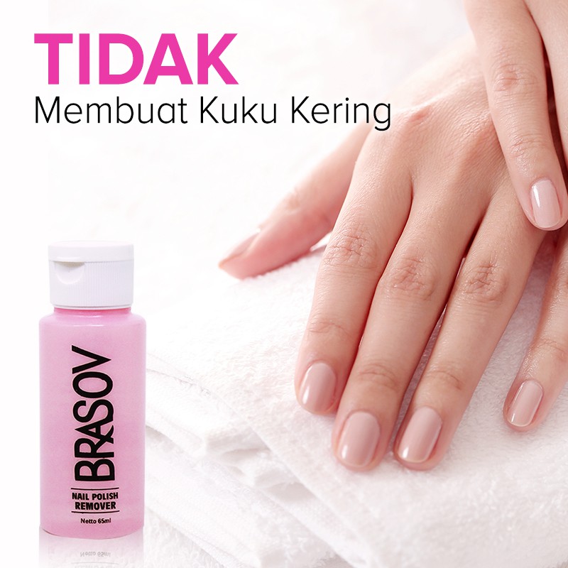 𝐑𝐀𝐃𝐘𝐒𝐀 - BRASOV Pembersih Cat Kuku 65 ML Penghapus Kutek Nail Polish Remover Kutex