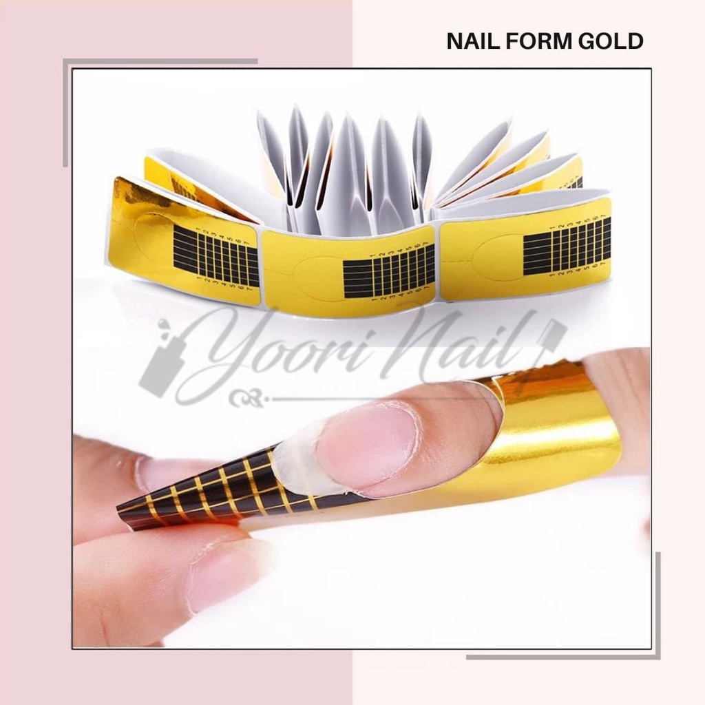 Nail form gold roll 500pcs extension nails form sculpture nail art gel acrylic