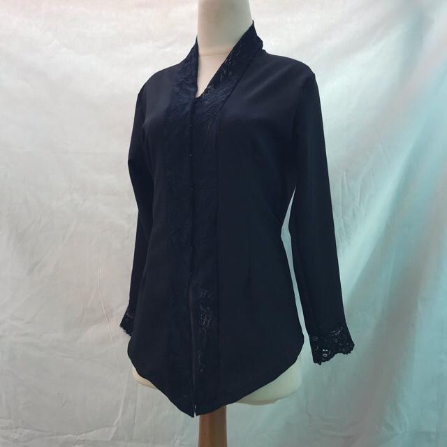[COD] Kebaya | Kebaya bali | Kebaya kartini mix brokat | Kebaya encim modern | Kebaya wisuda-Hitam