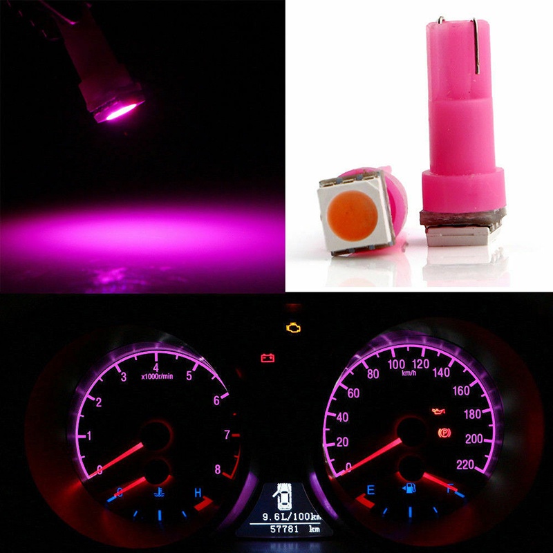 # Kaos T-Shirt Wanita Lengan Pendek Motif Print #50 Pcs Lampu Instrumen Mobil LED T5 5050 DC 12V