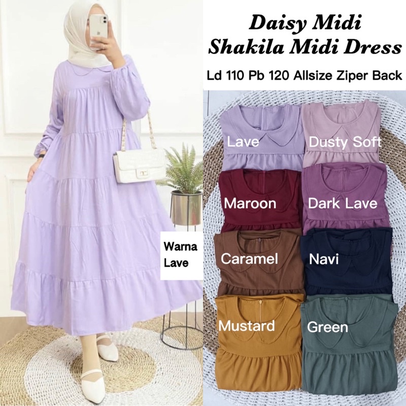 Daisy Midi - Shakila Midi Dress LD110 / Zureta Midi / 338-6813