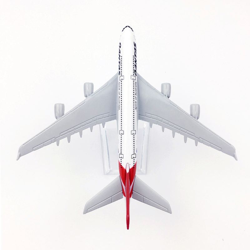 Qantas Airways A380 Model Pesawat Terbang Airbus 380 Bahan Alloy Diecast Ukuran 16CM / 20CM