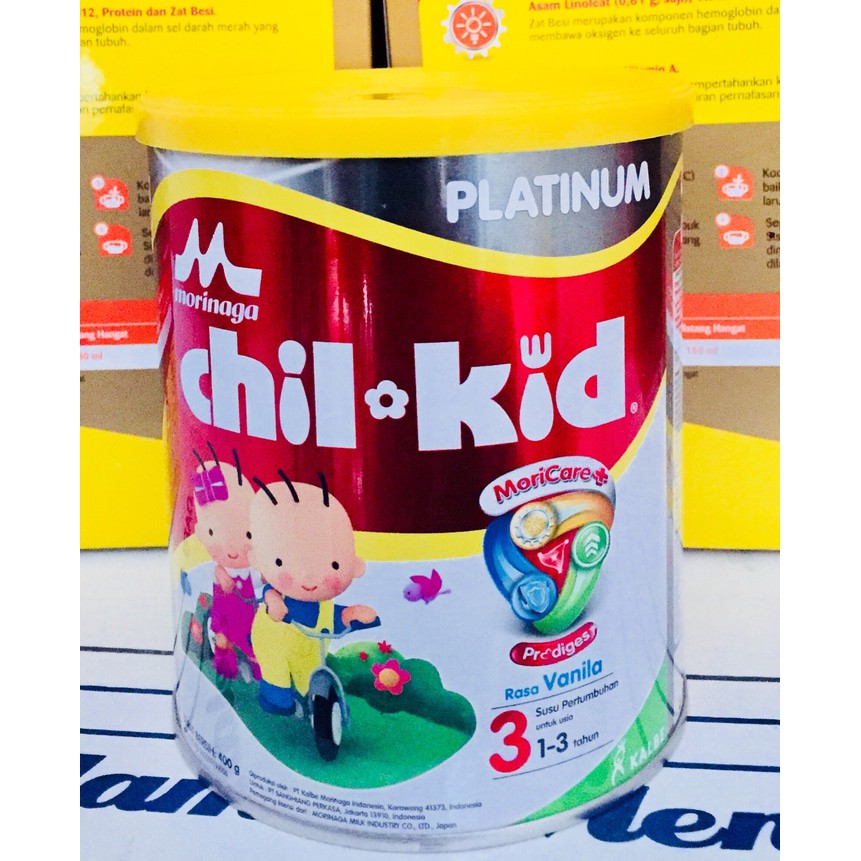 

SUSU MORINAGA CHIL KID PLATINUM VANILA 3 isi 400 gram
