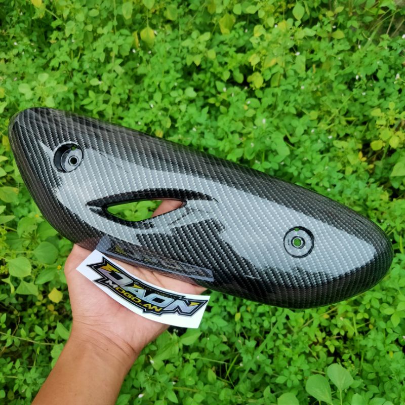 cover tameng knalpot karbon tutup knalpot karbon Scoopy 2021 2022 2023 karbon original honda