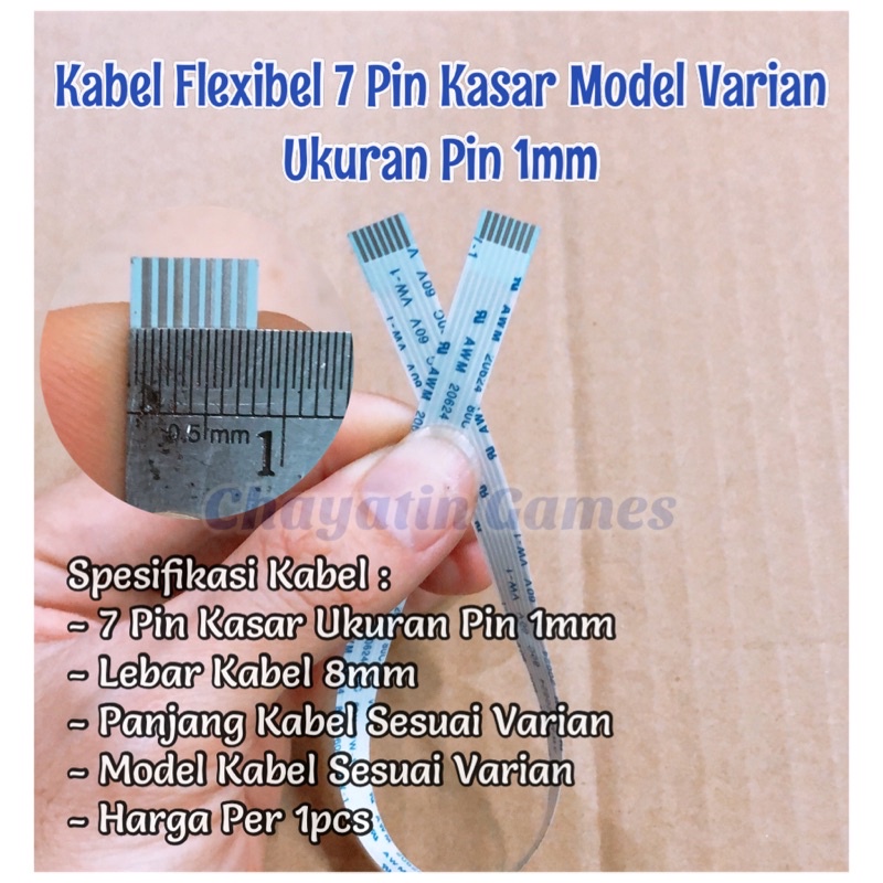 Kabel Flexibel 7 Pin Kasar Model &amp; Panjang Sesuai Pilihan Varian Ukuran Pin 1mm