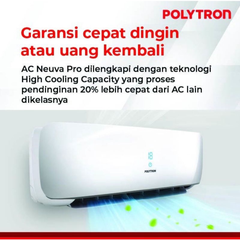 AC POLYTRON 1 PK PAC 09VZ NUEVA ICE + INSTALASI PEMASANGAN