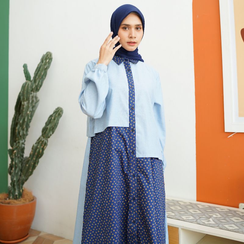 Eleanorre Unaysa Midi Dress Muslim Wanita