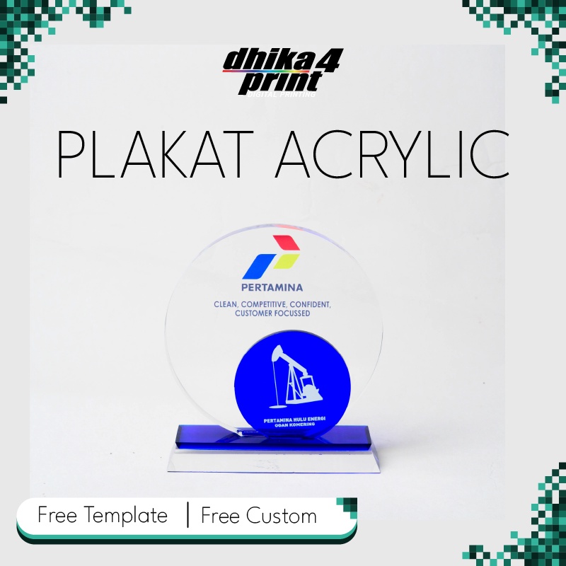 plakat Akrilit Bulat / plakat wisuda akrilik / plakat acrylic / plakat kaca / Pk-13
