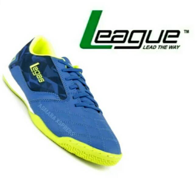 League Original Legas Tyra LA Sepatu Futsal - Blue Ocean Gren
