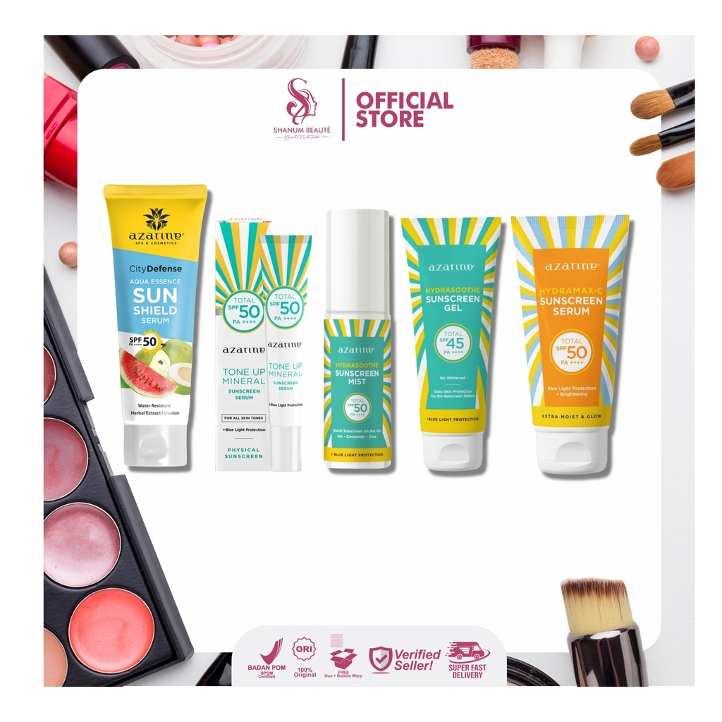 Azarine Sunscreen Series - Gel SPF 45 | Ceraspray SPF 50 | Serum SPF 50 | Mist SPF50 | Sun Shield SP