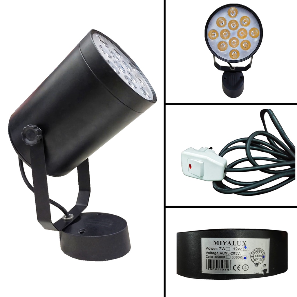 Miyalux Lampu Sorot Spotlight Track Light / Lampu LED Sorot 12 Watt