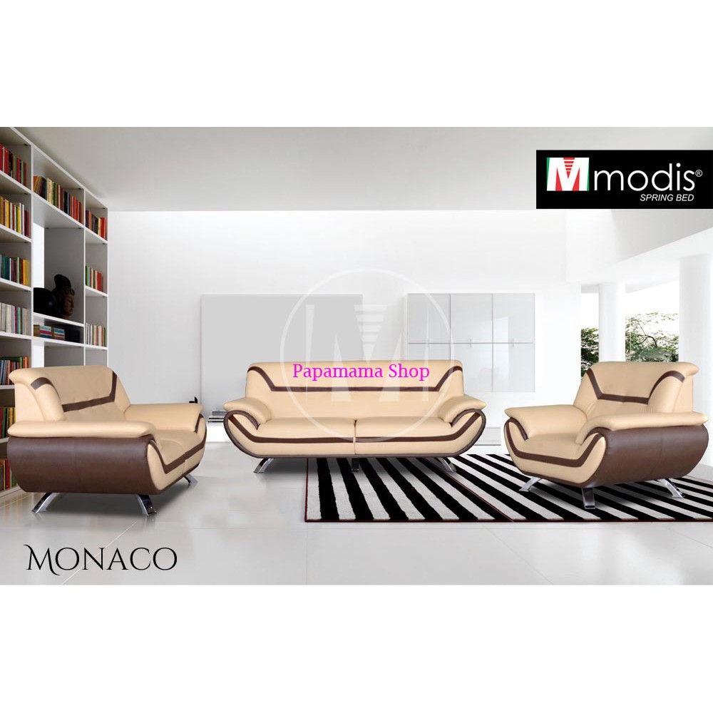 Sofa Tamu Modis Monaco - Sofa Tamu Minimalis Kulit Set 321 Set - Medan
