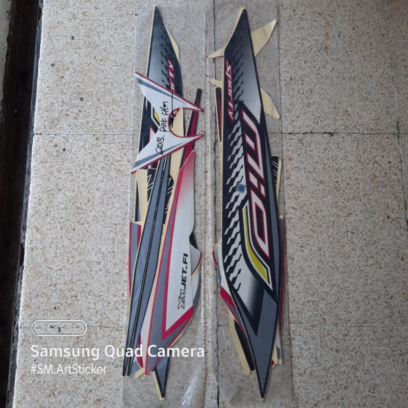 STRIPING STANDAR ORI LIST STIKER MOTOR YAMAHA MIO J TAHUN 2013 STIKER MIO J FI 2013 READY STOK