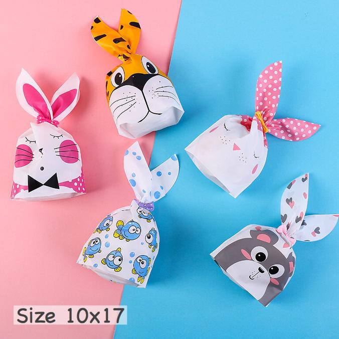 

Kualitas Terbaik] Plastik Rabbit Pembungkus Kue Dan Hadiah Goddie Bag 10X17 Motif Animal
