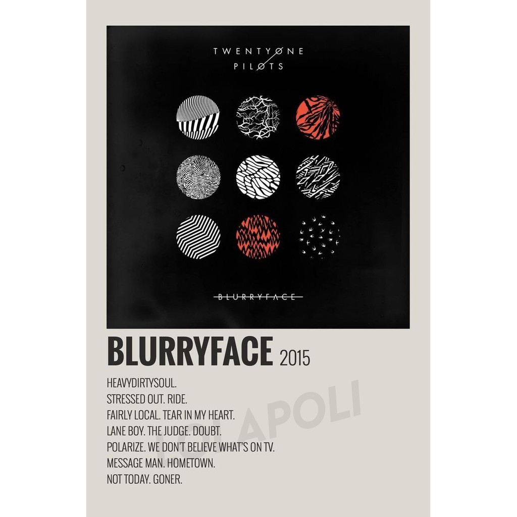 Poster Cover Album Blurryface - Twenty One Pilots