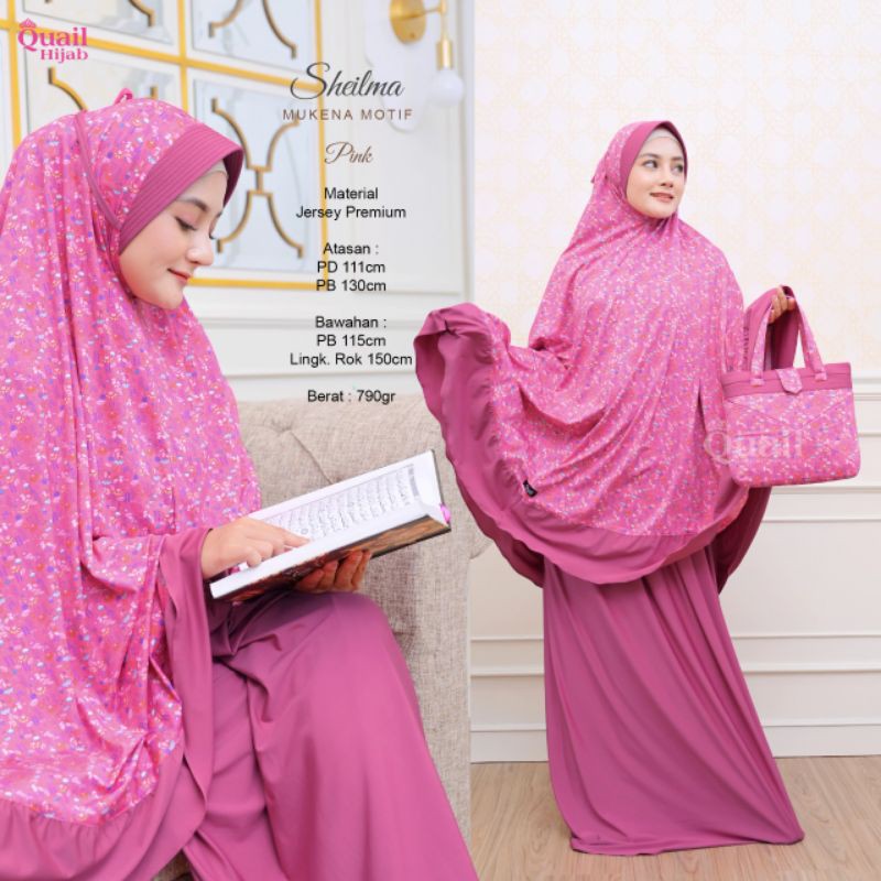 MUKENA SHEILMA dewasa ped Quail hijab