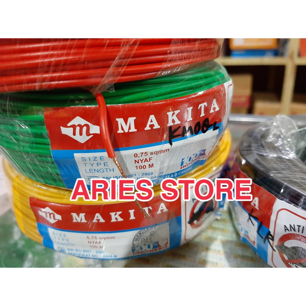 1 roll kabel serabut MAKITA NYAF 0.75 kabel serabut tembaga