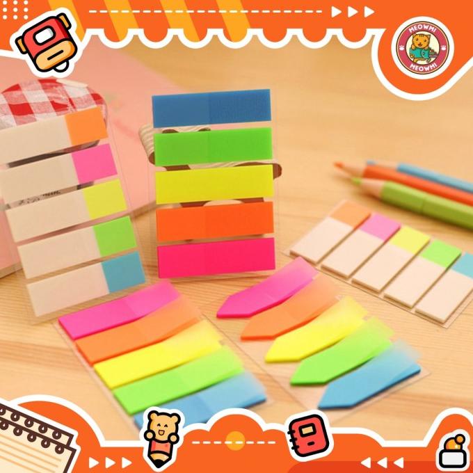 

*#*#*#] Pembatas Halaman Page Marker Sticky note rainbow MB0023