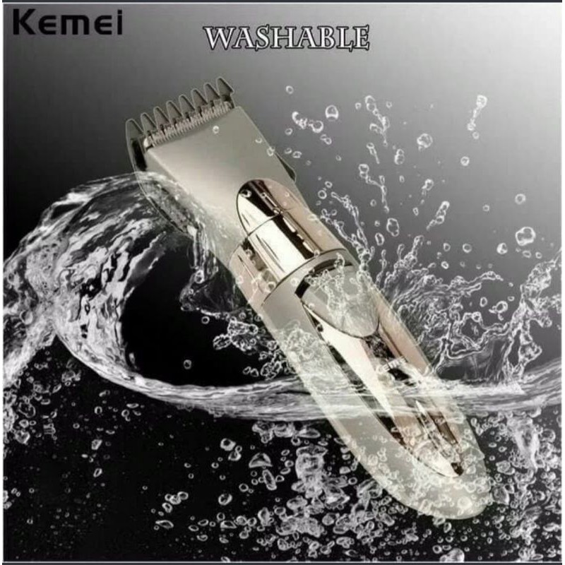 Alat cukur PORTABLE Anti Air, mesin cukur KEMEI KM-605 rechager