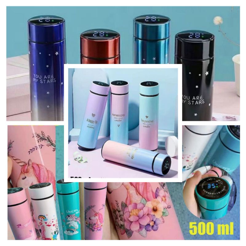 Termos Suhu Motif LED 500ml /Termos Air Panas LED 500ml