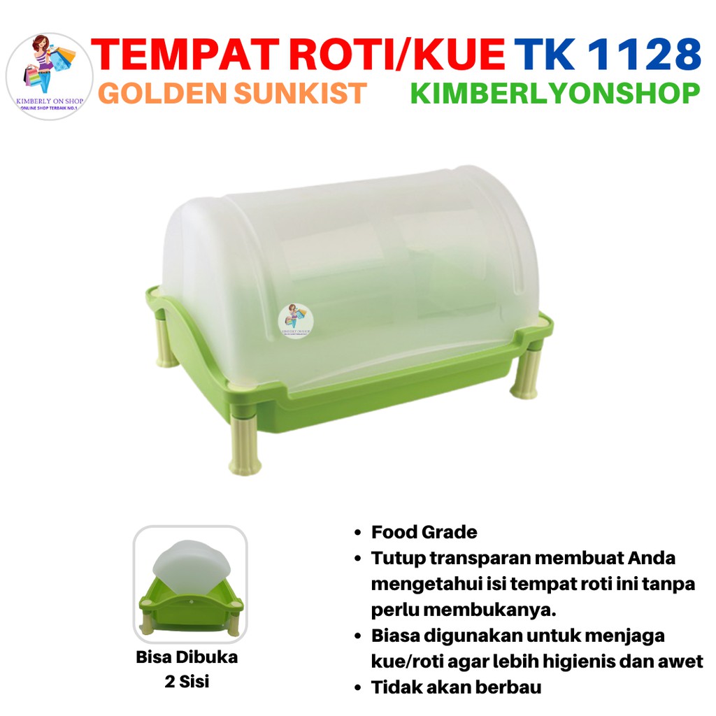 Kimberlyonshop Tempat Roti Kue Makanan Serbaguna TK1128 Golden Sunkist