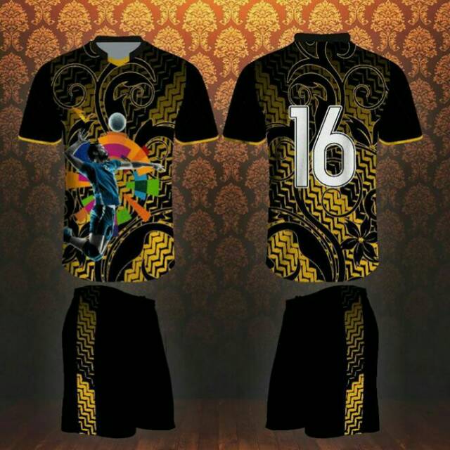 Asian Game A1 - Kostum Volley/Kostum Voli/Baju Volley/ Baju Voli Desain Elegan