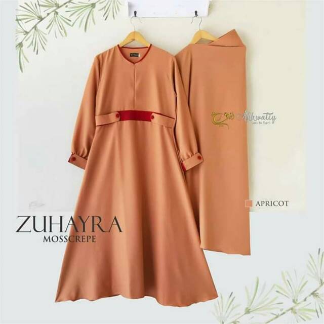 GAMIS ZUHAYRA by akhwatiy/gamis akhwatiy/set syari murah/set syari polos murah/set cadar murah