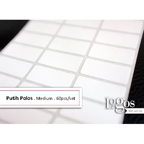 

TERLARIS!! Putih Polos MEDIUM. Sticker Name Label. Cetak logo nama toko online UNIK