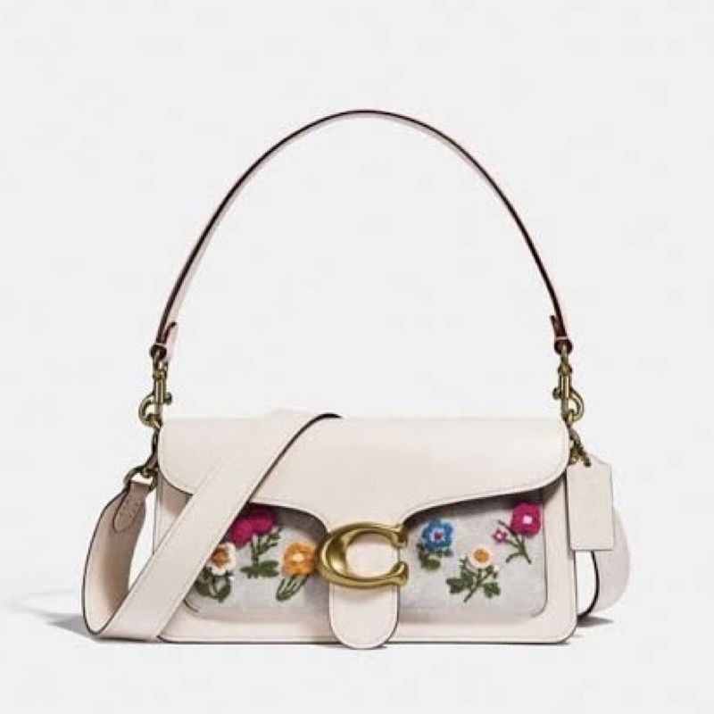 Coach Tabby 26 with Emboss in white floral