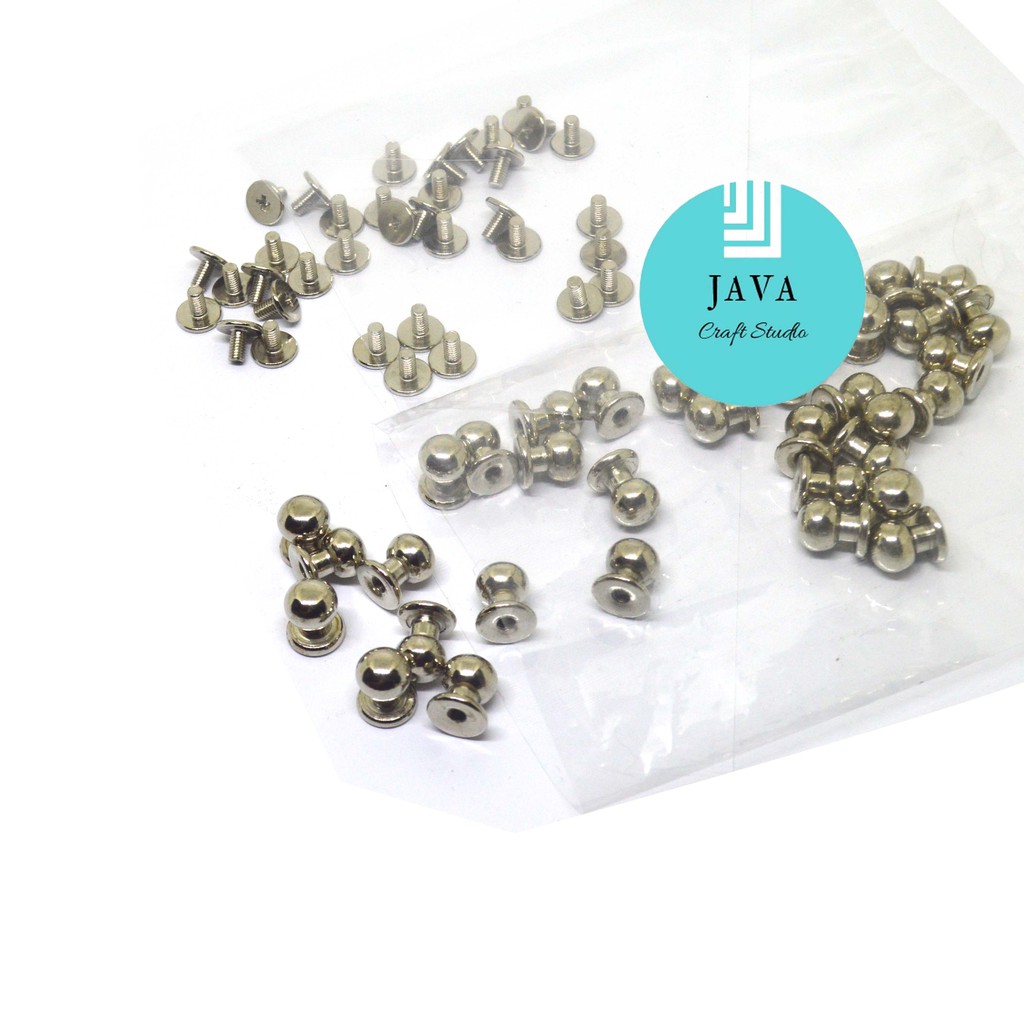 KANCING PION 8 MM PER 12 SET WARNA NIKEL PION 8 NK