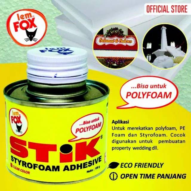 Lem Fox / Lem Fox Stik Styrofoam kaleng 100gr