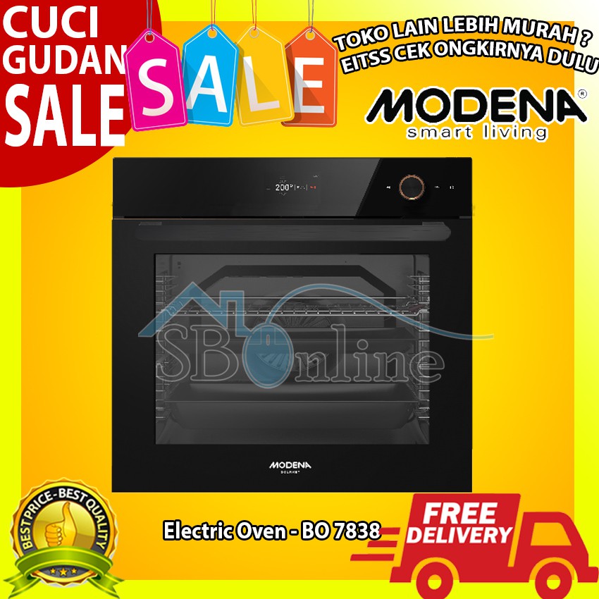 Oven Listrik Modena 60cm - BO 7838 - Garansi Modena