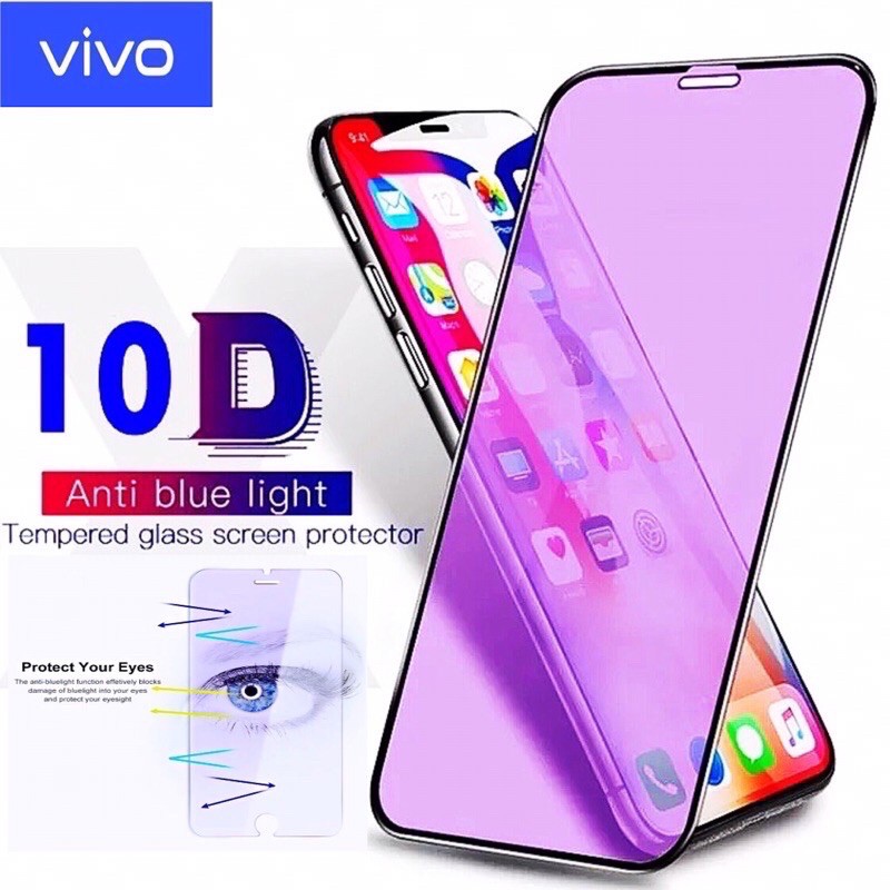 VIVO V5/V7/Y20/S1/S1 PRO/Z1 PRO TEMPERED GLASS ANTI BLUELIGHT ANTI RADIASI 10D FULL COVER