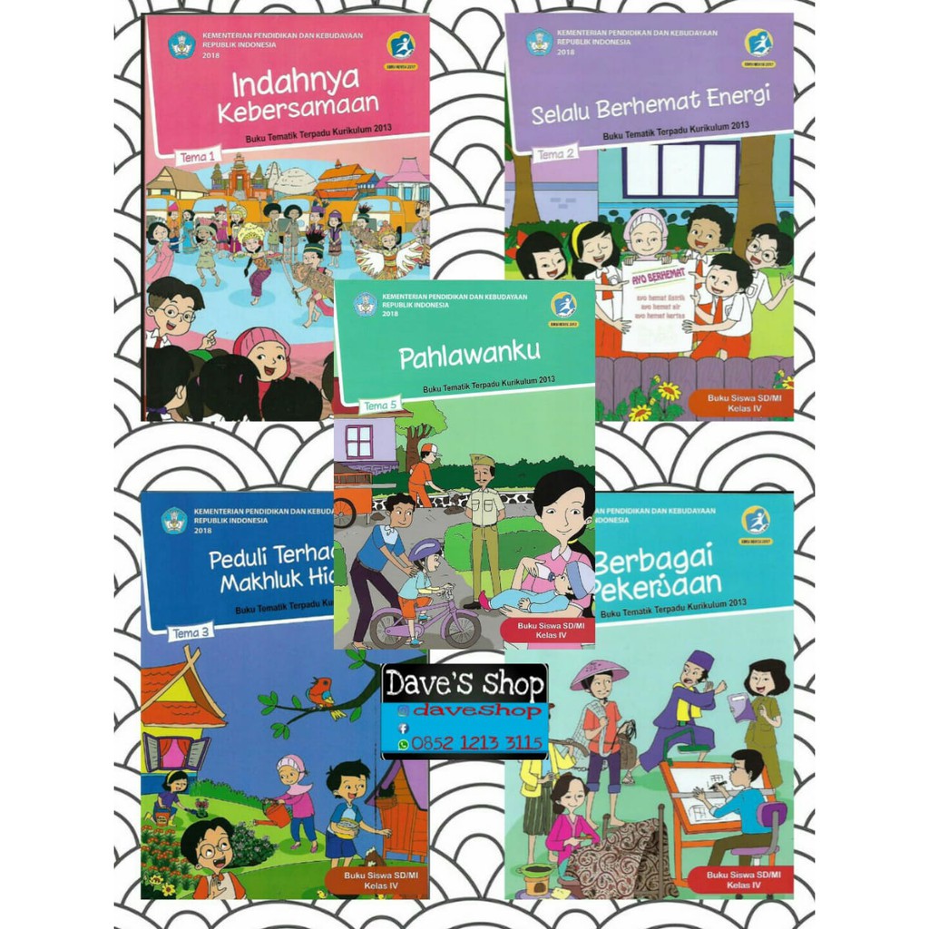 PAKET Buku Siswa SD Kelas 4 Tema 1 2 3 4 5 Semester 1 K13 Revisi 2017 2018