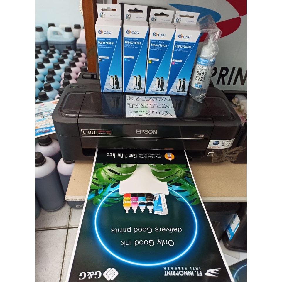 Promo 1 Set Tinta G&amp;G Epson 664 Series 100ml Free / Gratis 1 botol