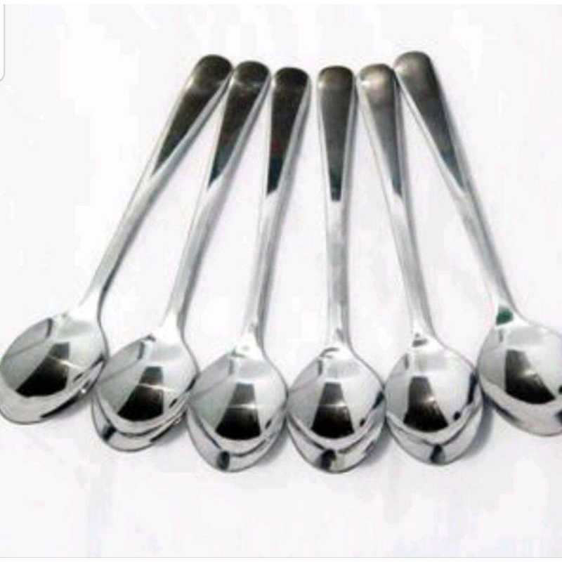 6pcs sendok makan tebal polos stainless/sendok garpu cafe/garpu makan/sendok makan tebal