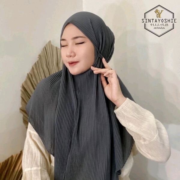 [JORDA Jumbo] Jilbab Instan Bergo Maryam Plisket Full Lidi Jumbo Premium Bergo Tali Plisket