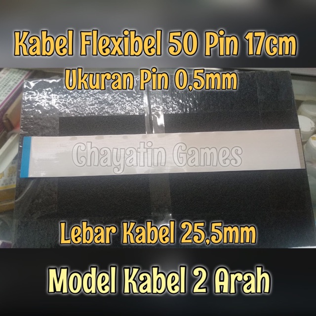 Kabel Flexibel 50 Pin 2 Arah Panjang kabel 17 cm ( 0,5 mm )