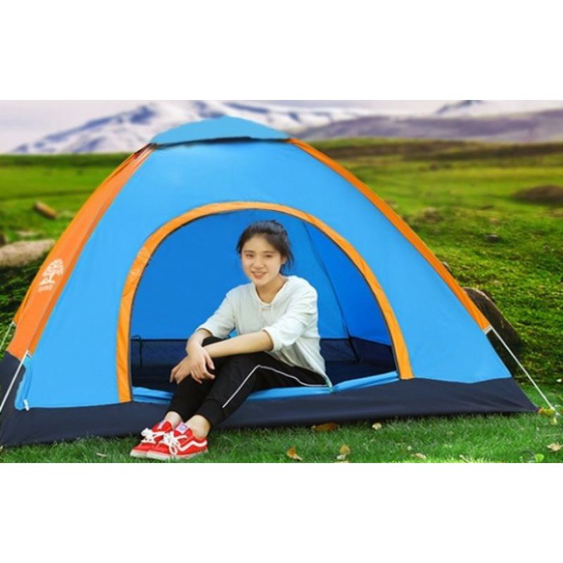 Tenda Camping Biru Kapasitas 1-3 Orang Tenda Outdoor &amp; Indoor Tenda Gunung Tenda Camping Kemah 4-5 Orang/Tenda Camping Anti Air Tenda Camping Zp 5 Simple