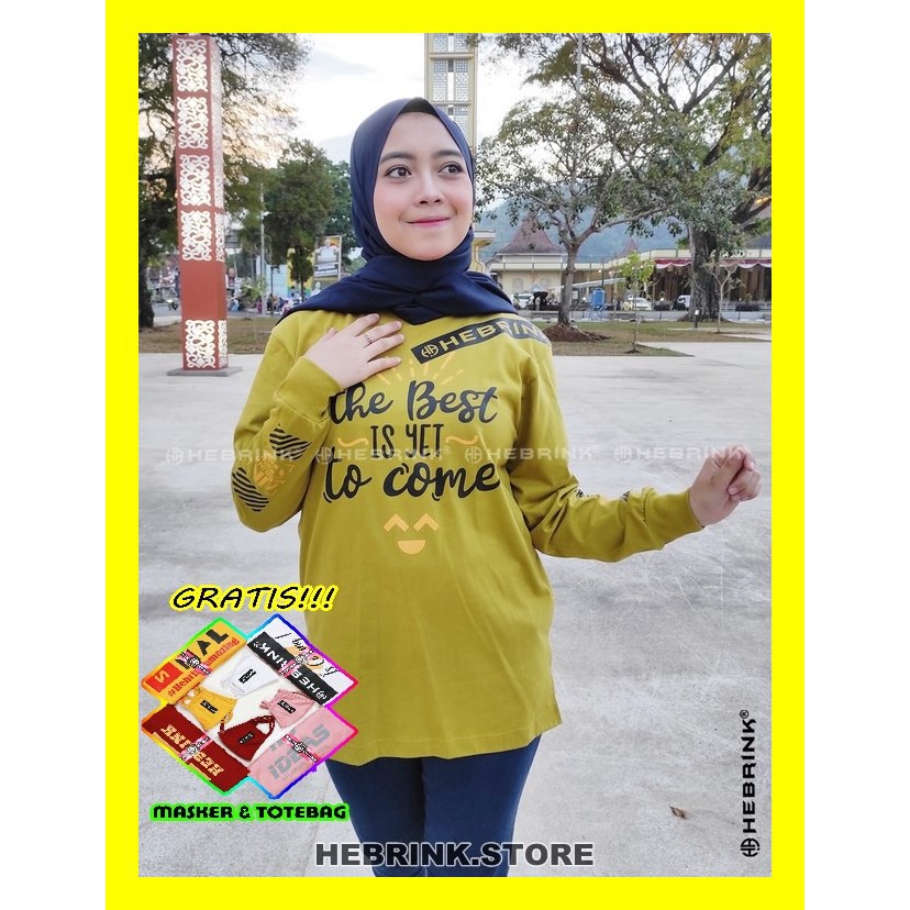 Sweatshirt Hebrink HB 7 Kaos Lengan Panjang Baju Wanita Cewe TERMURAH Bergaransi 100%