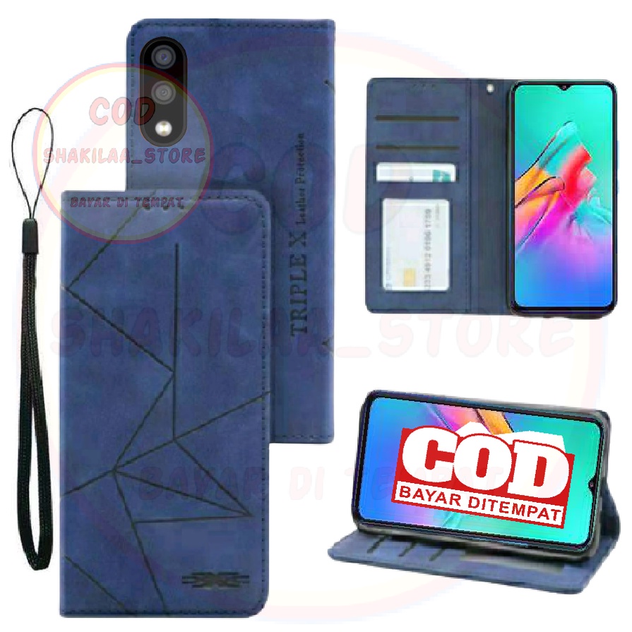 CASE HP SAMSUNG A01 CASING DOMPET FLIP MOTIF COVER LEATHER-SARUNG HP