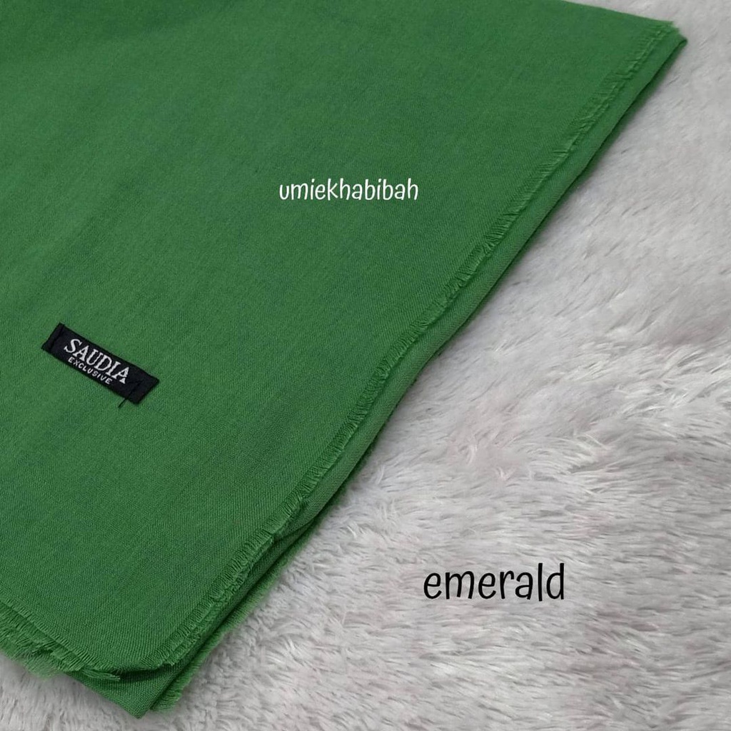 kerudung jilbab / hijab segi empat bahan katun saudia rawis tebal merk saudia bisa untuk polos premi