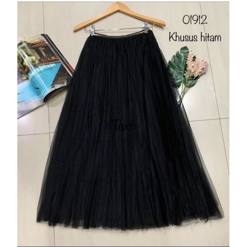 Rok tutu Premium Hitam Rok tutu Polos Warna Rok Tutu import khusus hitam Murah Elpeka Fashion