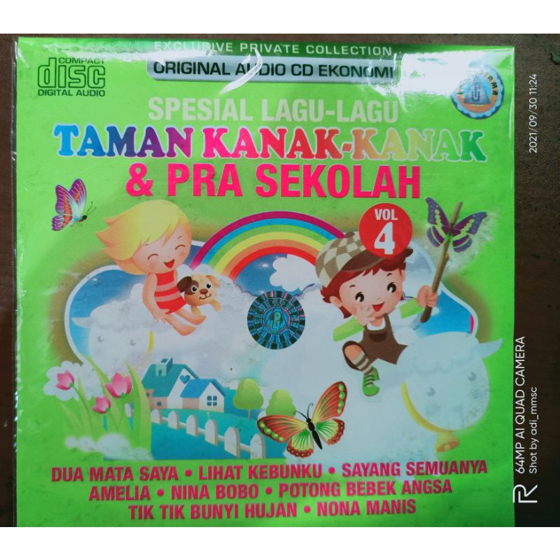 CD audio original lagu taman kanak-kanak dan pra sekolah vol.4