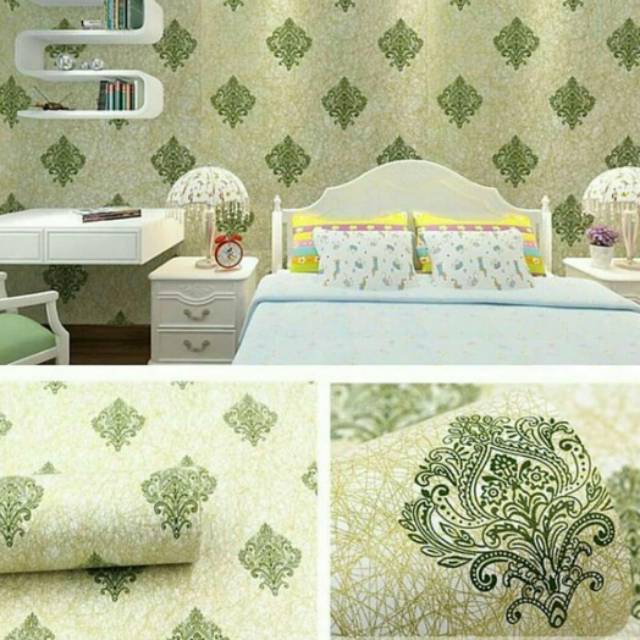 WALLPAPER STICKER DINDING MOTIF BATIK WAYANG